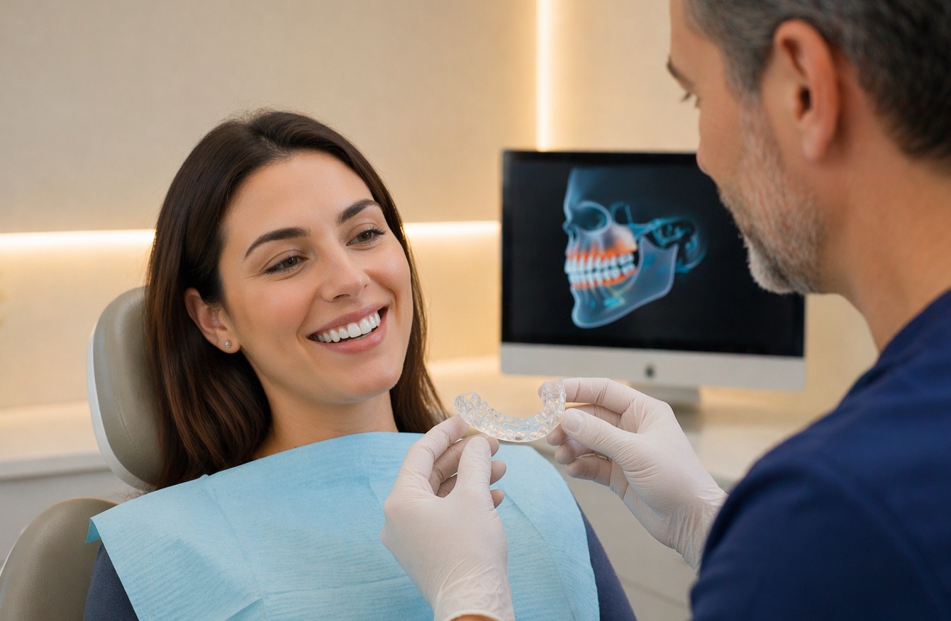 Trattamento del bruxismo con bite notturno in studio dentistico a Milano